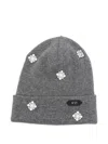N°21 Crystal-embellished Beanie In Gray