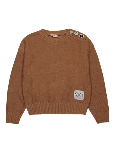 N°21 Kids' Decorative-button Jumper In Multi