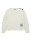 N°21 Decorative-button Jumper In White