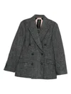 N°21 Double-breasted Checked Jacket In Gray