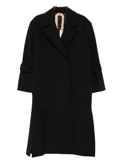 N°21 Double Breasted Coat In Black