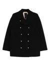 N°21 Double-breasted Coat In Black