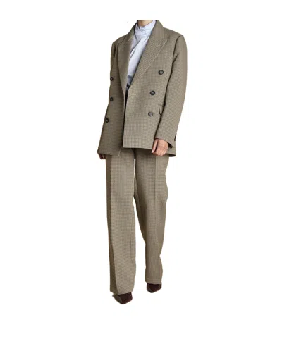N°21 N21 Double-breasted Houndstooth Jacket In Multi