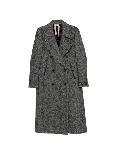 N°21 Double-breasted Woven Coat In Multi