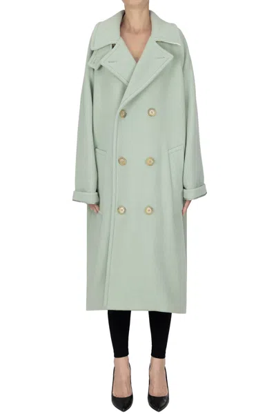 N°21 Double-breasted Coat In Orange