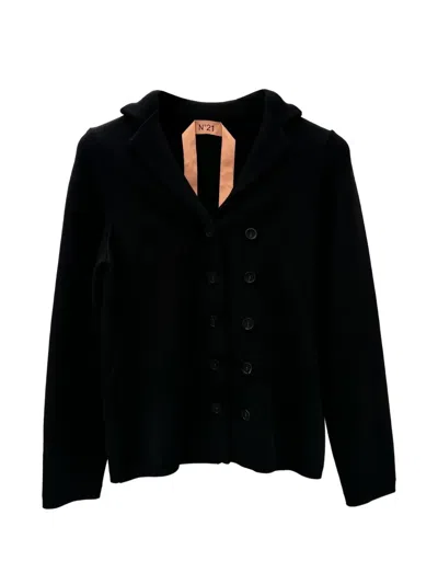 N°21 Double-breasted Knit Cardigan In Black