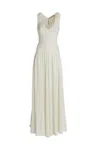 N°21 N21 V-neck Pleated Dress In White