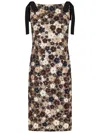 N°21 Fitted Evening Dress With Floral Sequin Pattern In Multi