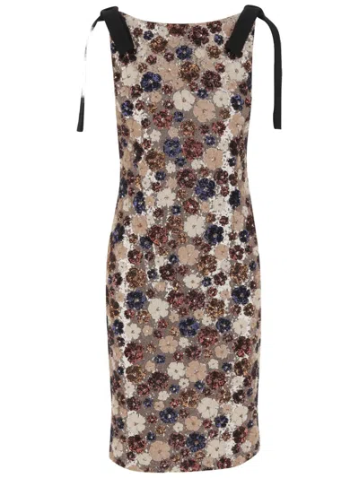 N°21 N°21 DRESS WITH FLORAL PAILLETTES PATTERN