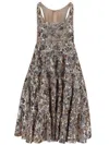 N°21 Dress With Floral Paillettes Pattern In Multi