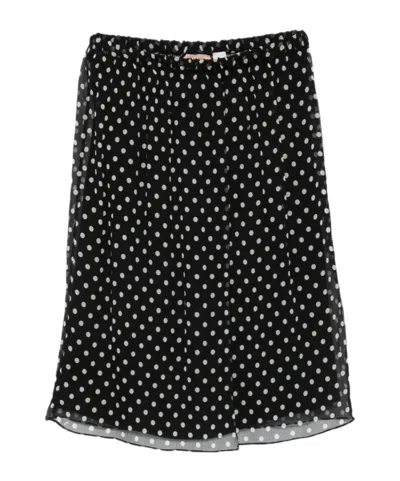 N°21 Elasticated-waistband Mini Skirt In Black