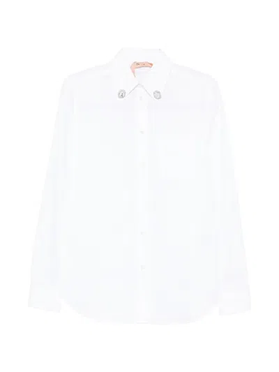 N°21 Embellished-collar Shirt In White