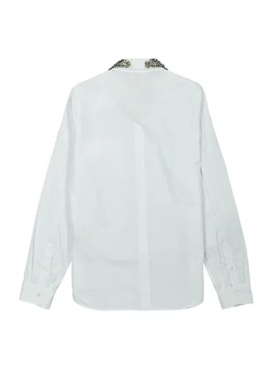 N°21 Embellished Collar Shirt In White