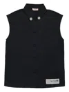 N°21 Embellished-collar Sleeveless Shirt In Black