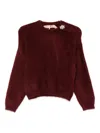 N°21 Embellished Sweater In Burgundy