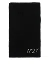 N°21 Wool-blend Scarf With Logo In Black