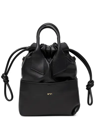 N°21 Eva Drawstring Top-handle Tote Bag In Black