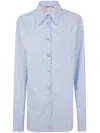 N°21 Shirt With Embroidered Logo In Blue