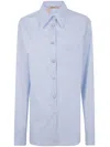 N°21 Shirt With Embroidered Logo In Blue