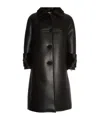 N°21 Faux-fur Collar Coat In Black