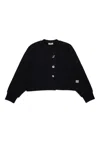 N°21 Felpa Stile Cardigan Con Bottoni Gioiello In Black