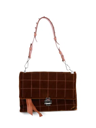 Pre-owned N°21 Flap-closure Shoulder Bag In Brown