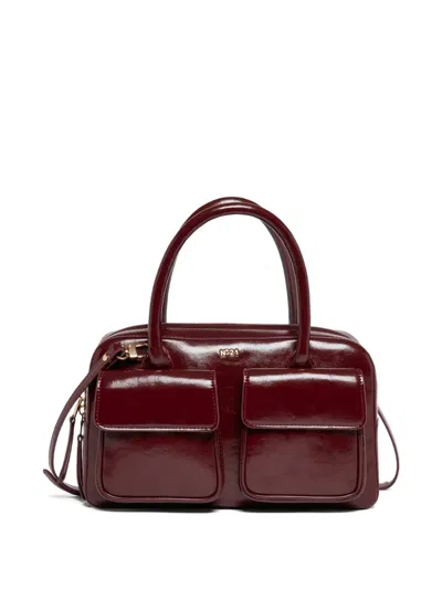 N°21 Kids' Flap-pocket Shoulder Bag In Burgundy