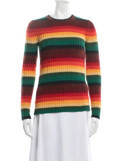 Pre-owned N°21 Fleece Striped Sweater In Red