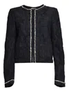 N°21 Cropped Single-breasted Floral Lace Jacket
