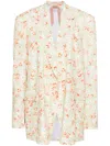 N°21 Floral-print Crepe Blazer In Green