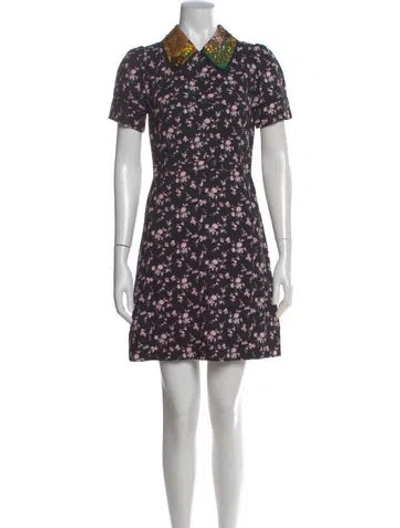 Pre-owned N°21 Floral Print Knee-length Dress In Multi