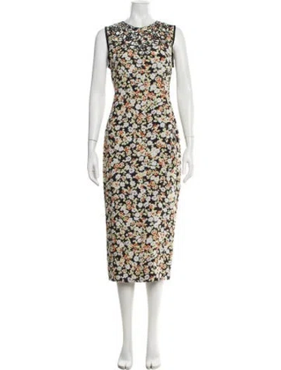Pre-owned N°21 Floral Print Long Dress In Multi
