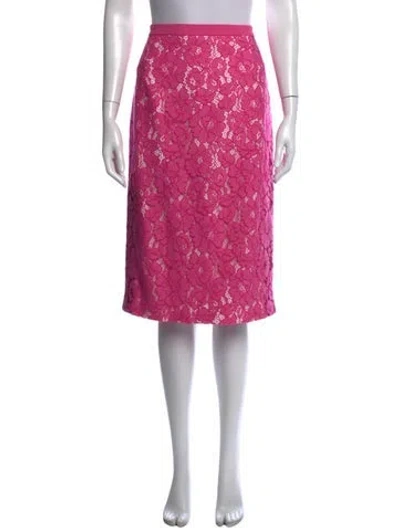 Pre-owned N°21 Floral Print Midi Length Skirt In Pink