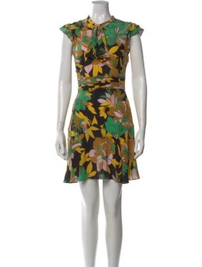Pre-owned N°21 Floral Print Mini Dress In Multi