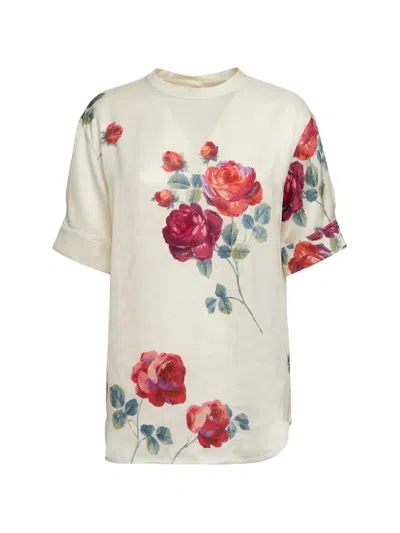 N°21 Floral-print Short-sleeve Blouse In Multi