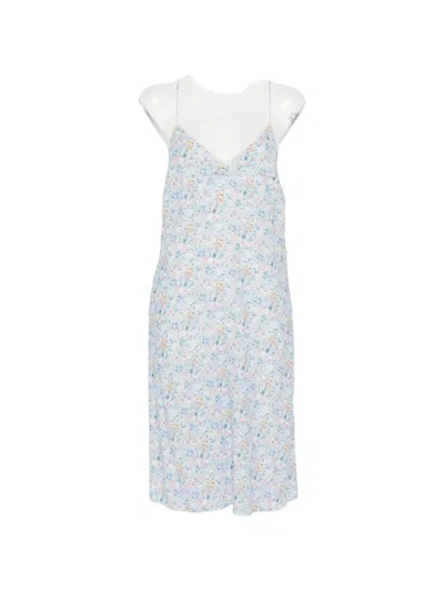 N°21 Floral Print Slip Dress In Blue