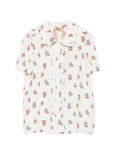 N°21 Floral-print Blouse In White