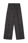 N°21 체크 패턴 와이드 팬츠 In Gray