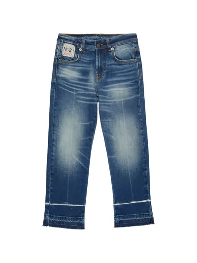 N°21 Frayed-hem Jeans In Blue