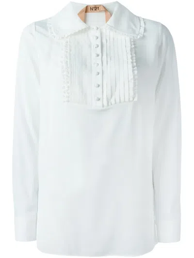 N°21 Frill Trim Shirt In White