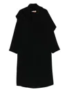 N°21 Front-button Coat In Black