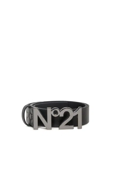 N°21 Front Logo Belt In Black