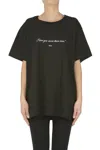 N°21 Front Writing T-shirt In Black