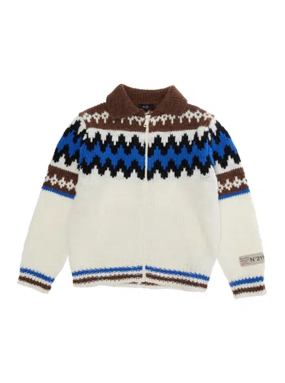 N°21 Nº21 Geometric Fair Isle Knit Sweater In Multi