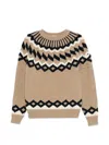 N°21 Geometric-pattern Sweater In Neutral
