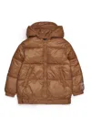 N°21 Short Padded Jacket With Asymmetrical Bottom In Brown