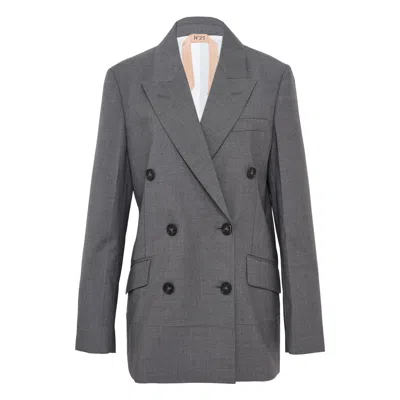 N°21 Giacca Tessuto In Gray