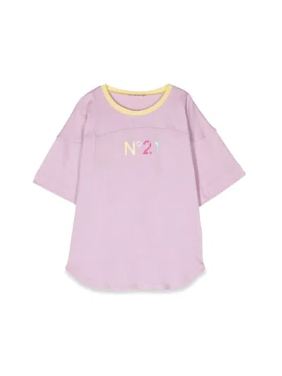 N°21 Girls' Mini Cotton T-shirt In Pink