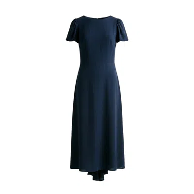 N°21 Girocollo Cut Out Back Day Dress In Blue
