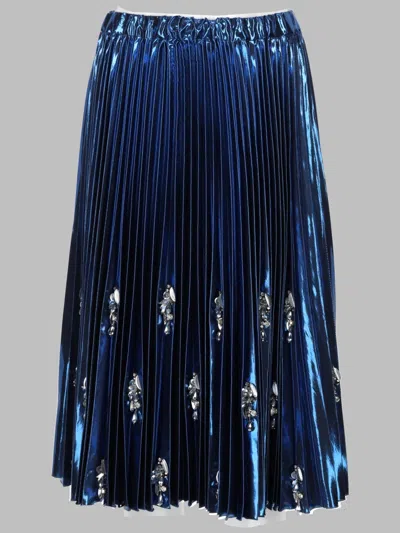 N°21 Gonna Con Dettagli Gioiello In Blue